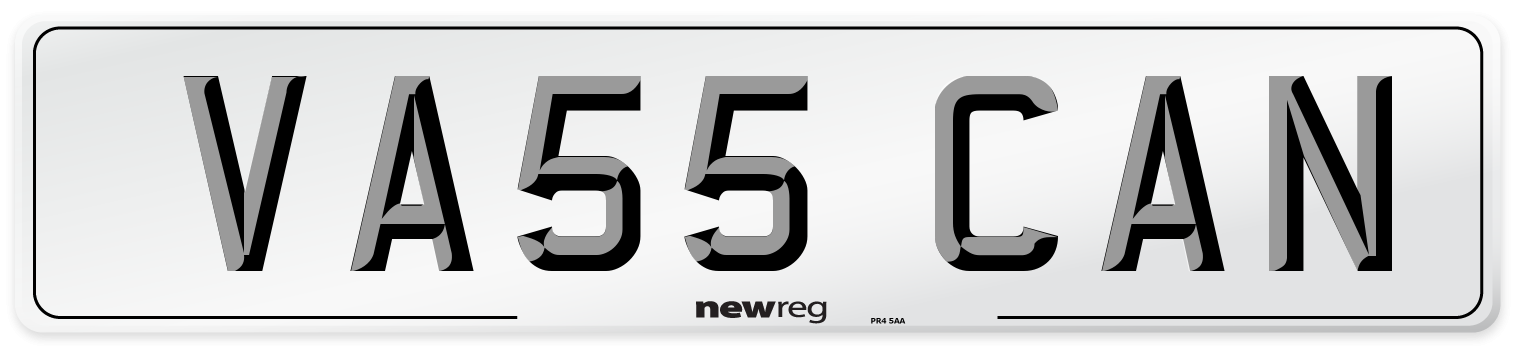 VA55 CAN Number Plate from New Reg